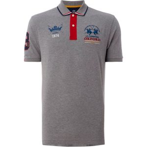 Camiseta La Martina Polo Masculino S.EQ.KMP323 04 Oxford – Cinza