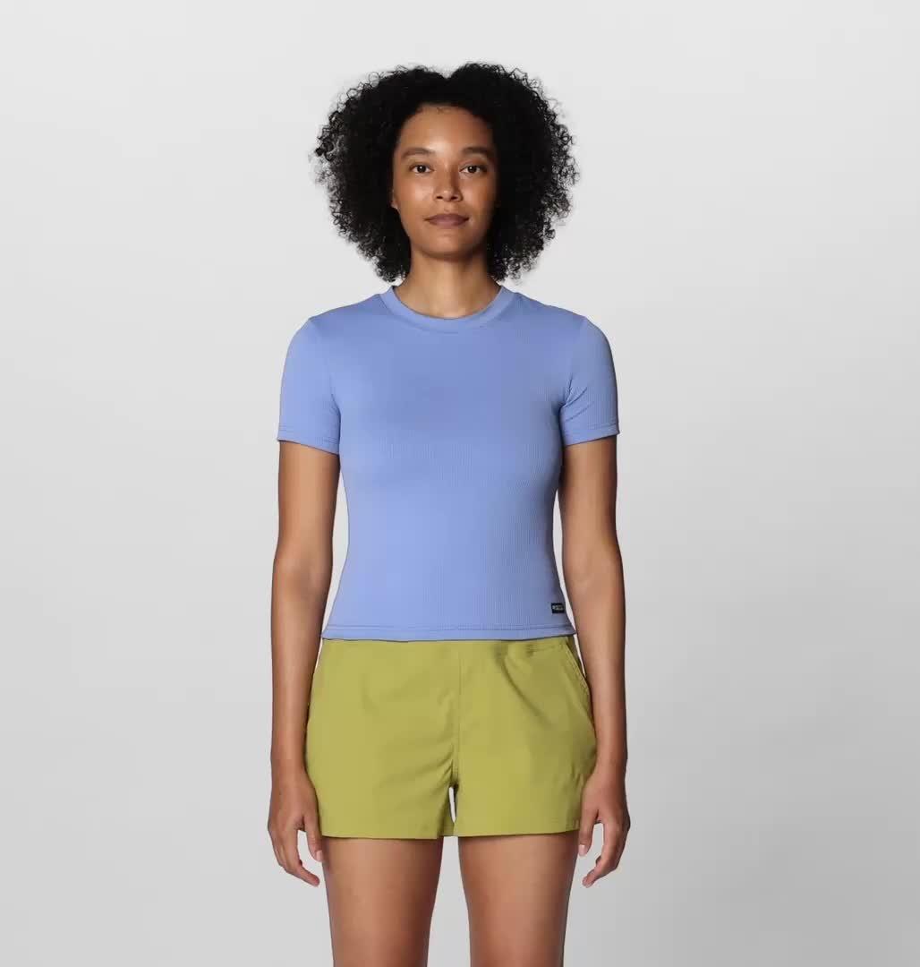 Camiseta Curta de Malha Peak Knit™ para Mulher