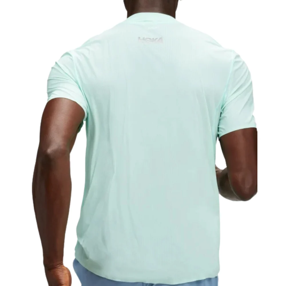 Hoka Airolite Run Run Short Sleeve Men - Cloudless - Image 3