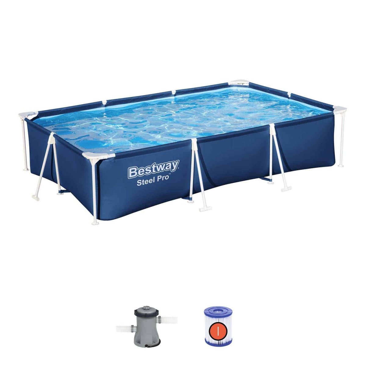 Piscina elevada retangular 3 m x 2 m x 66 cm Bestway Steel Pro - Image 2