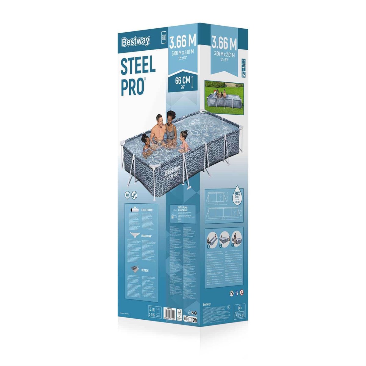 Piscina desmontável retangular Steel Pro 3,66 m x 2,01 m x 66 cm - Image 8