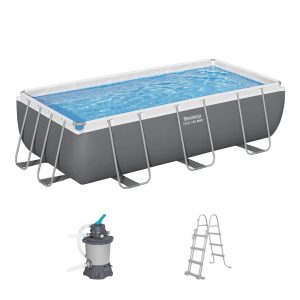 Piscina desmontável retangular DEPURADORA AREIA Steel Pro MAX 4,04 m x 2,01 m x 1 m