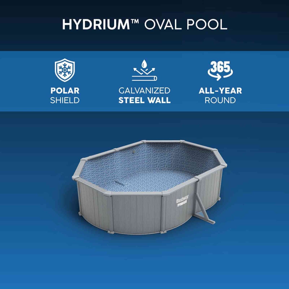 Piscina desmontável oval de aço Hydrium Bestway 5,00 m x 3,66 m x 1,22 m - Image 4