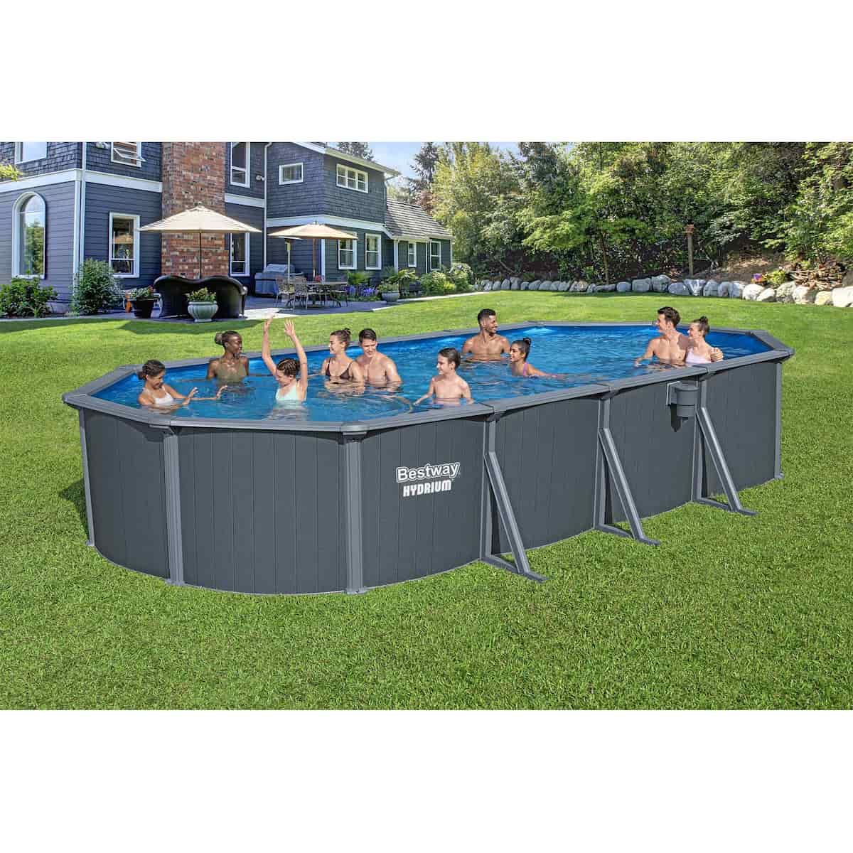 Piscina desmontável oval de aço Hydrium 7,32 m x 3,66 m x 1,32 m - Image 3