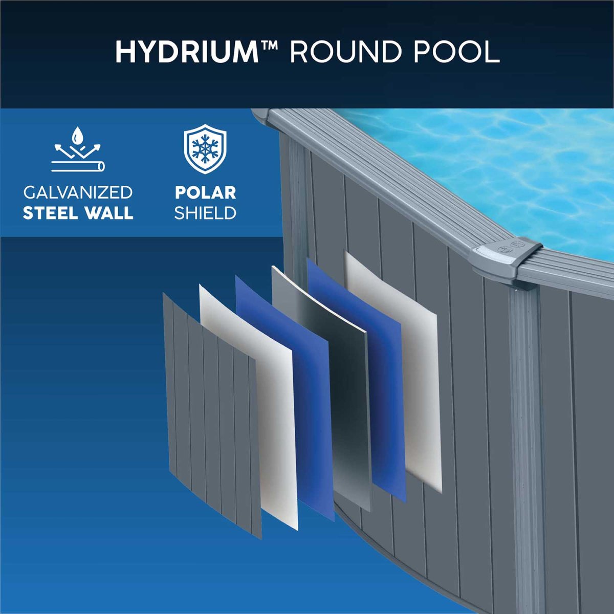 Piscina desmontável oval de aço Hydrium 7,32 m x 3,66 m x 1,32 m - Image 6