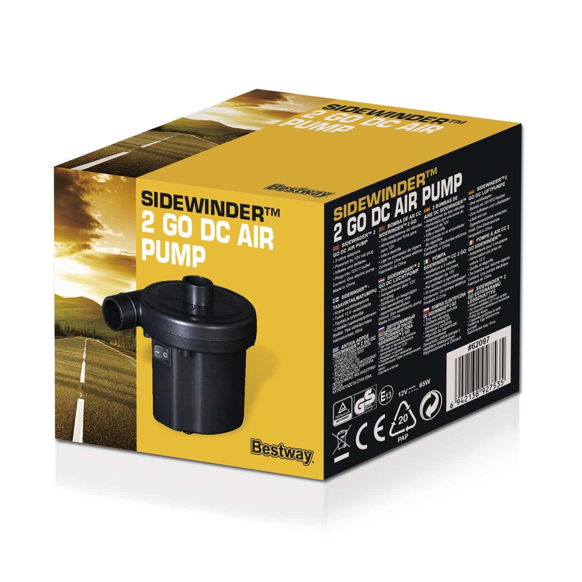 Bomba de Ar Elétrica Bestway Sidewinder 2 Go DC - Image 6