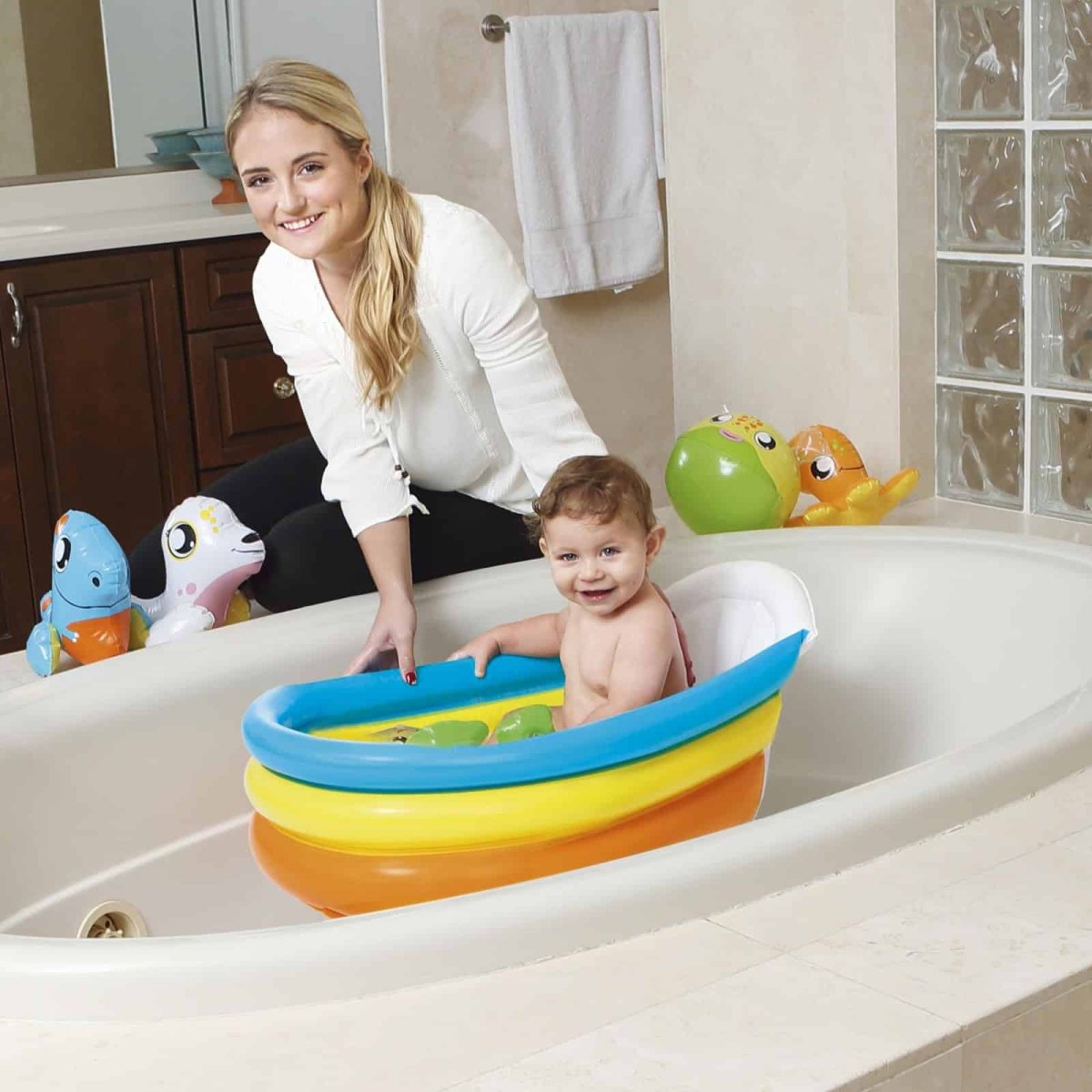 Banheira Insuflável para Bebés Up In & Over™ Squeaky Clean - Image 9
