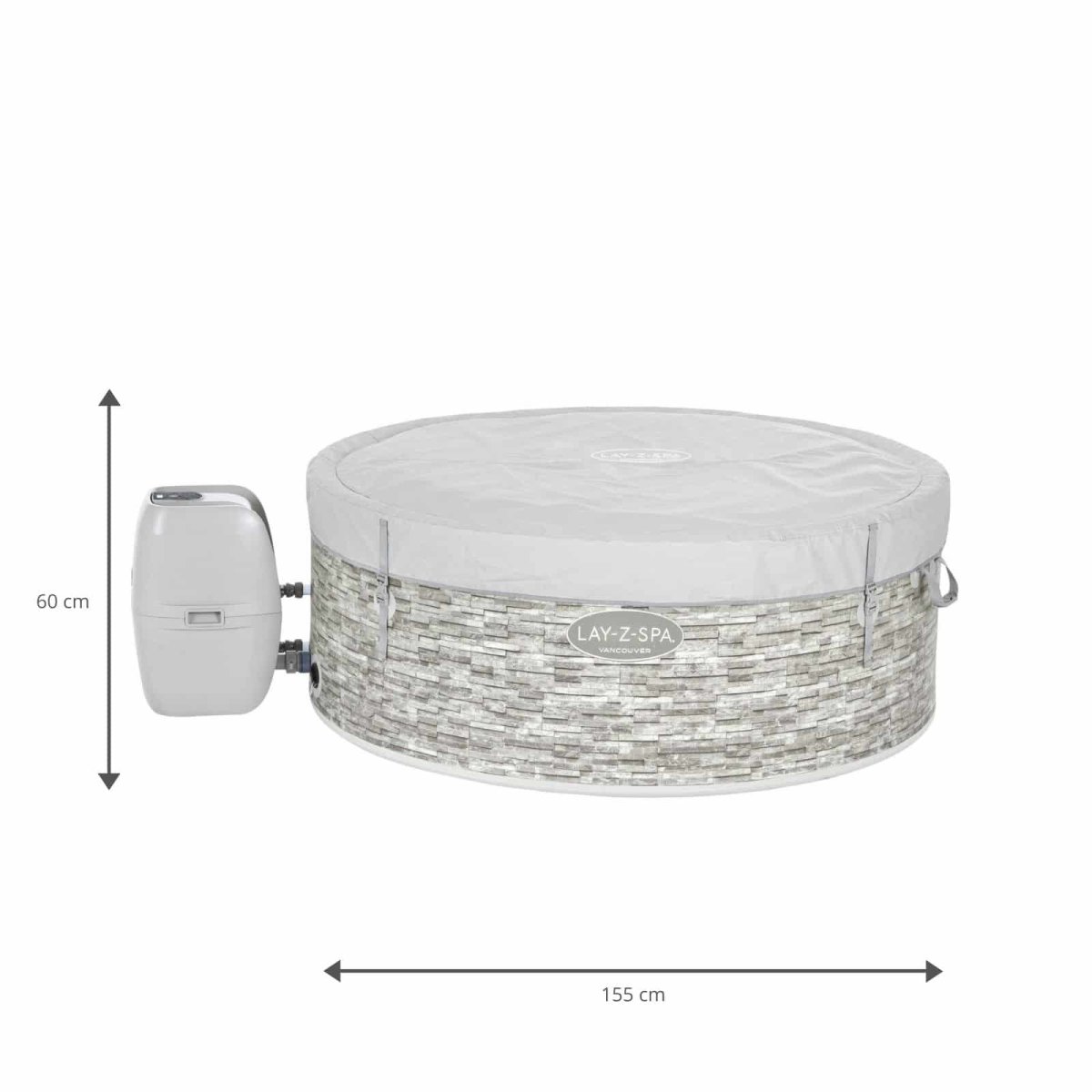 Spa insuflável com controlo por aplicação para 3-5 pessoas Lay-Z-Spa® Vancouver AirJet Plus™ - Image 3