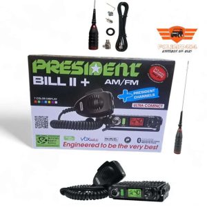 Rádio cb President Bill II + e antena super santiago 1200