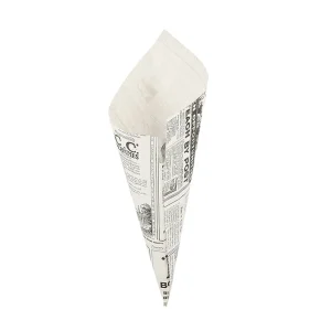 Cone Anti-Gordura em Papel Pergaminho Times 24 x 17cm (100 g)