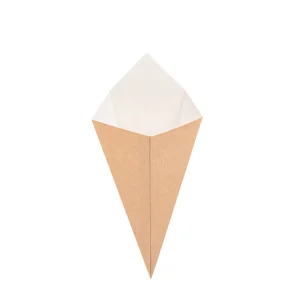 Cone para Batata Frita em Cartão Ondulado Nano-Micro 12,8 x 21,7cm (100 g)
