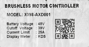 Controller for ENGWE X24 MODEL:X098-AXD001