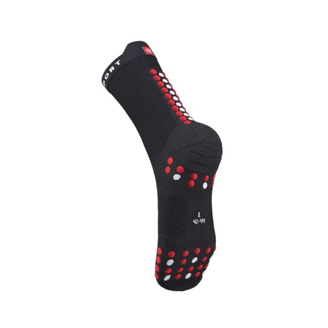 Compressport Pro Racing Socks V4.0 Run High - Black/Red - Image 3