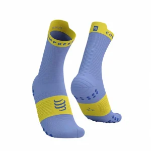 Compressport Pro Racing Socks V4.0 Run High - Jacaranda/Maize