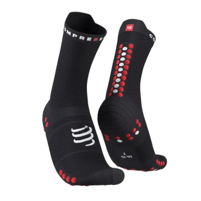 Compressport Pro Racing Socks V4.0 Run High - Black/Red - Image 2