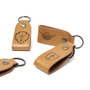 Porta-chaves em pele personalizados