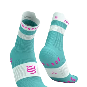 Compressport Pro Racing Socks V4.0 Run High - Ether / Neon Pink